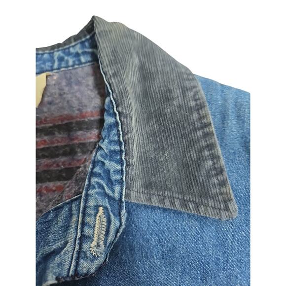 VTG Wrangler Big Ben Mens Barn Chore Coat Corduroy Collar Lined Distressed U.S.A - Picture 6 of 16